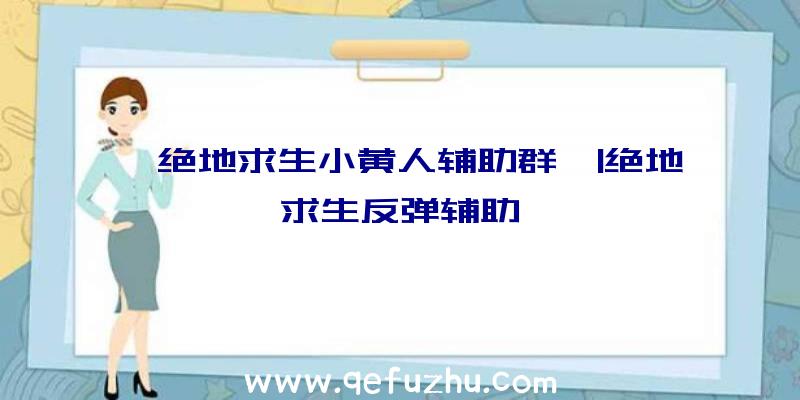 「绝地求生小黄人辅助群」|绝地求生反弹辅助